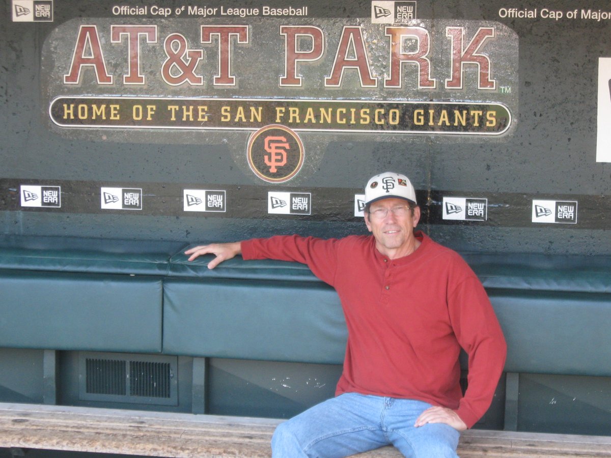 BHGuy's tweet photo. @AmyGGiants @SFGiants My father, Gil, was a lifelong Giants fan, so it was a real thrill  to treat him to a behind-the-scenes tour of the park, where he could actually sit in the real Giants dugout. He passed away six years ago, but I always think about him when I'm watching the games. #sfgmemories https://t.co/OqP8WNj6U5