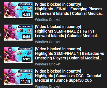 Hi  @FanCode , could you give back the rights or add a search option in your app so that I can frigging find the videos of Super 50 Cup 2019? What's the point of you holding videos if I have no way to access it once the tournament is over?