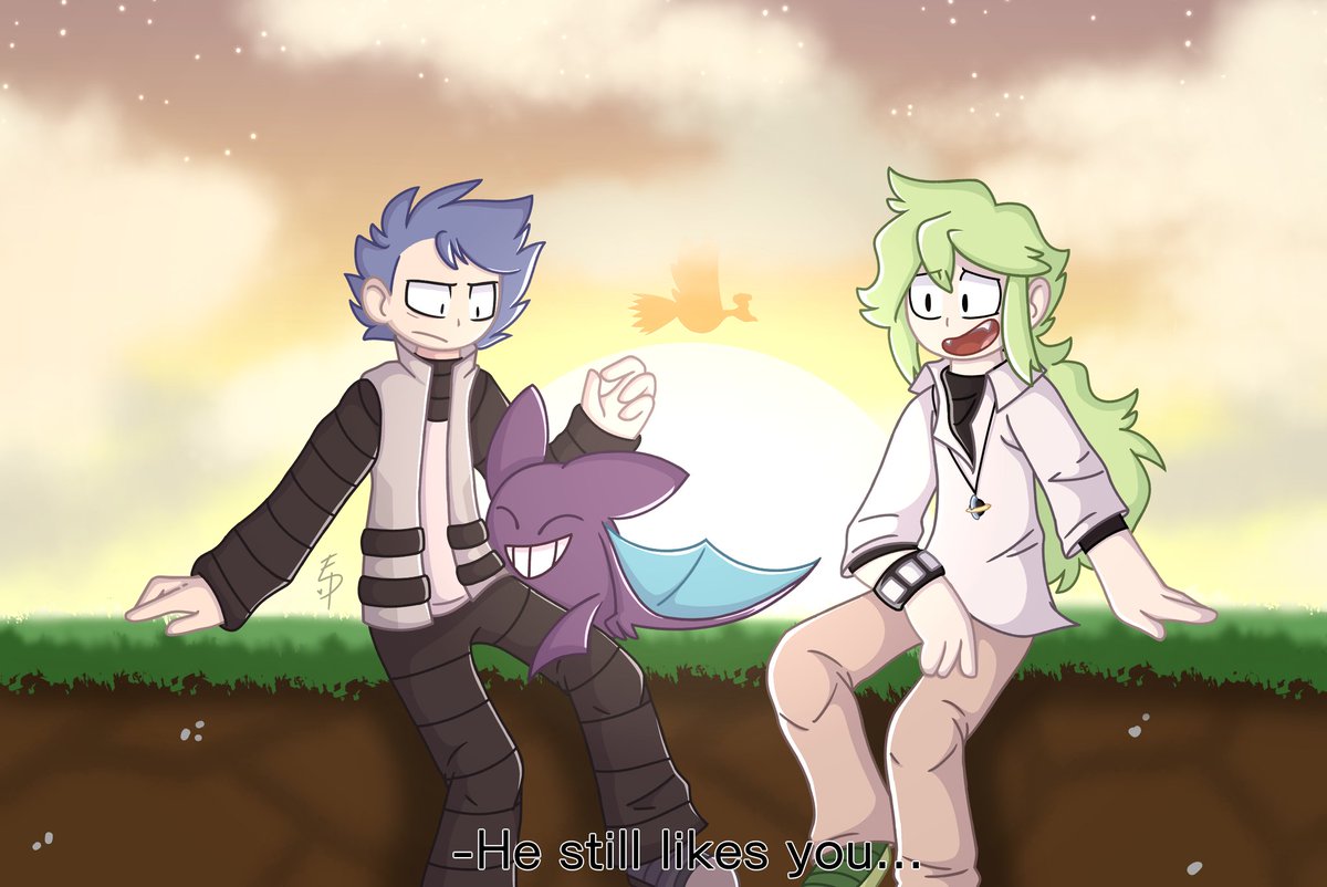 EnderGoo's tweet photo. "Even after being such a dork..." 🌌🦇💚
Salió mejor de como esperaba 😎
#Fanarts #Pokemon https://t.co/iQHWBCloYQ