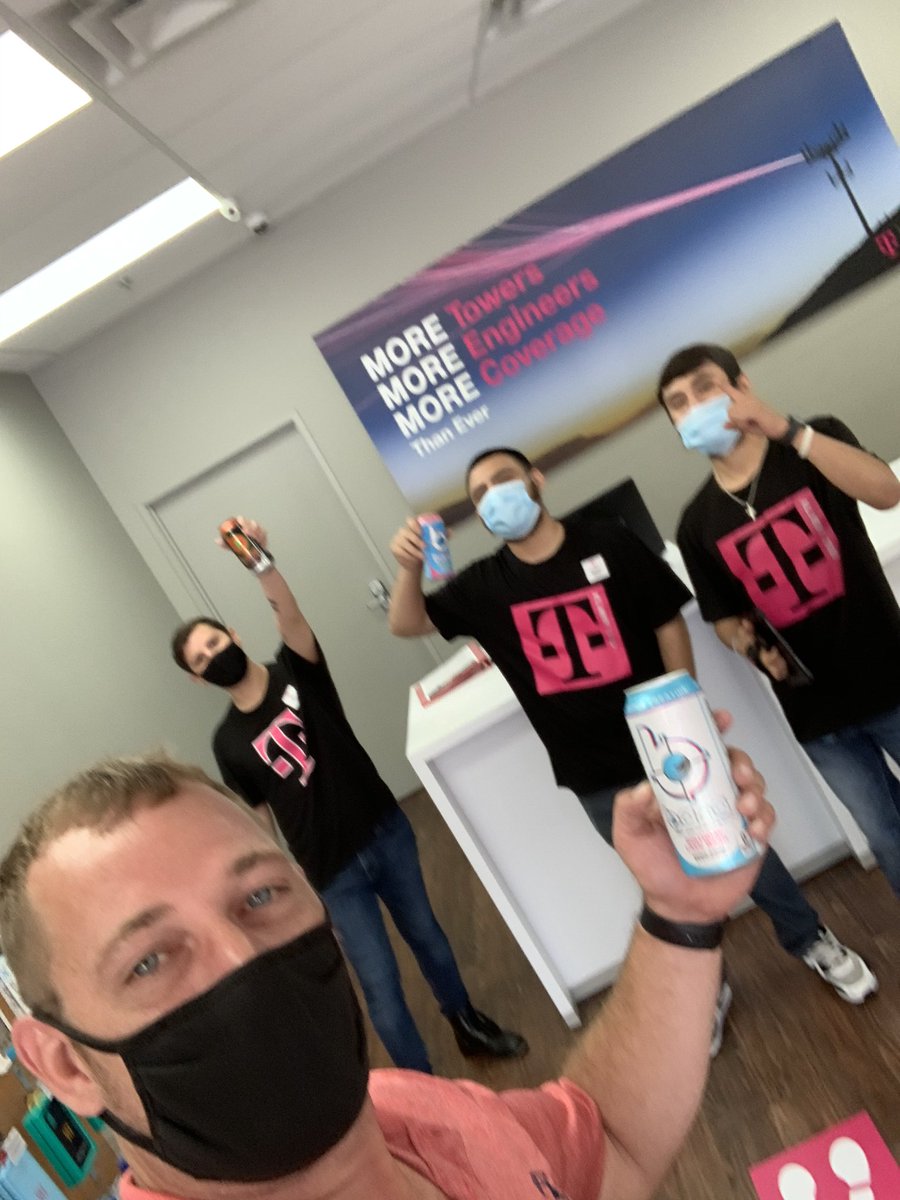 #WeAreTMobile <a href="/jcbrandenburger/">Jason Brandenburger</a> <a href="/scotthou1/">Scott Aronstein</a> <a href="/trentrackley/">Trenton Rackley</a> <a href="/AlyCSNationATX/">Alyson Wiggins</a>  this team is pump to be sporting Magenta finally!! A liquid energy never hurts either!! #CSNation #CompeteEveryDay