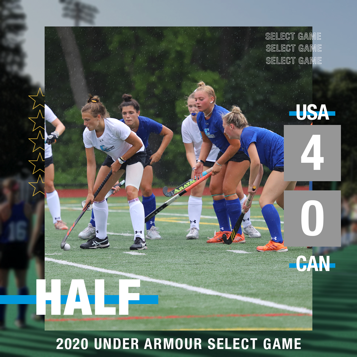 PerfSportEvents's tweet photo. Team USA went to work in the first half, putting up four goals on Team Canada. #UASelect20 https://t.co/stY28r9x8U