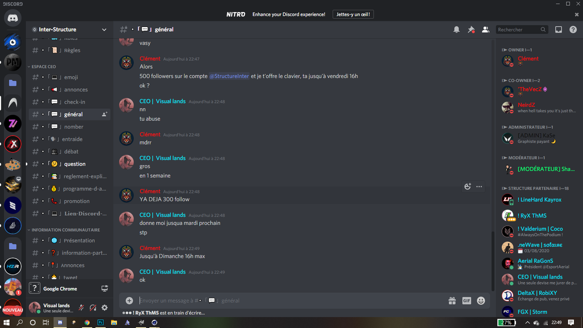 landsVisuals's tweet image. a 500 il moffre le clavier de mes reves les faites pas les aveugles et aller les follow svp et aider moi @StructureInter