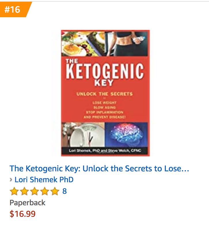 LoriShemek's tweet photo. So excited to share my book is now #16 on the bestseller list! Thanks very much to all who have helped support this book in every way! 

https://t.co/Yzq04884fi

#books #TheKetogenicKey #keto #optimalhealth #fatloss https://t.co/eeHgOvTuQR