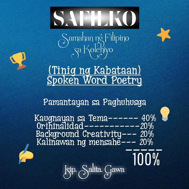OfficialLCSG's tweet photo. •TINIG NG KABATAAN (SPOKEN WORD POETRY) https://t.co/NM4xW5F8Ga