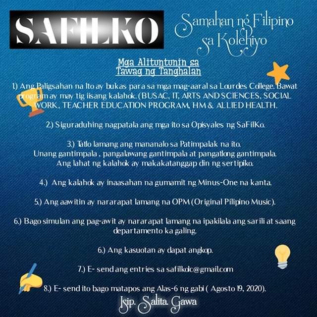 OfficialLCSG's tweet photo. •TAWAG NG TANGHALAN https://t.co/JxV9rEWRzc
