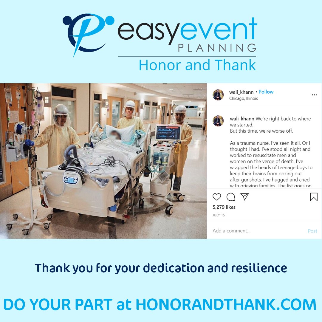 Doctors in Chicago are doing everything they can in order to get their COVID patients feeling healthy again. Thank Dr. Khan along with many others by visiting HonorAndThank.com. #Chicago #healthcareworkers #HealthCareHeroes #ThankYou 
#honorandthank #coronavirus #COVID19
