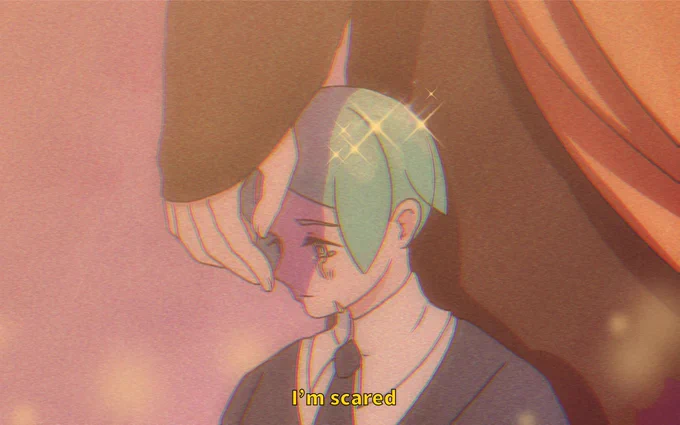 houseki no kuni but it's an old anime you watched as a kid 