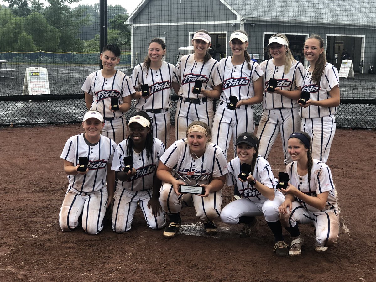 MadiBalk's tweet photo. National Champs! Thank you (USSSA Pride 18u Zak) for having me this weekend! I pitched 28.2 innings with 63K’s, 5 walks, 2 HBP, 8 hits, and only 1 run scored. At one point I had 30K’s in 10 consecutive innings. I received the Tournament MVP and the Most Outstanding Pitcher Award! https://t.co/cyOuDiuot1