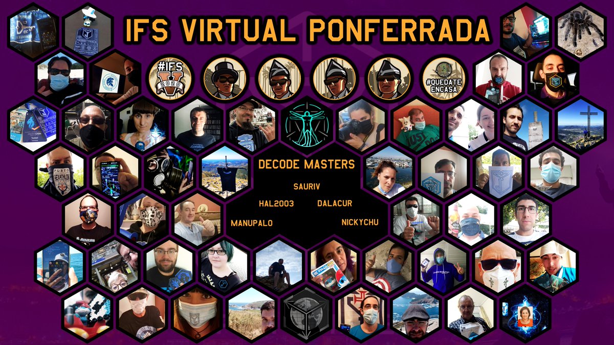 Foto grupal del IFS Virtual de Ponferrada del mes de Agosto. #IngressFS #Ingress #IngressFirstSaturday #IngressFSatHome