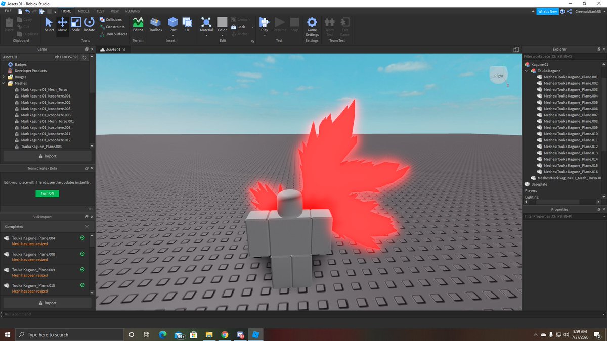 Harkum On Twitter Remade The Touka Kagune For Community Pg Blender Blender3d Roblox Robloxdev - roblox how to import mesh from blender to roblox by