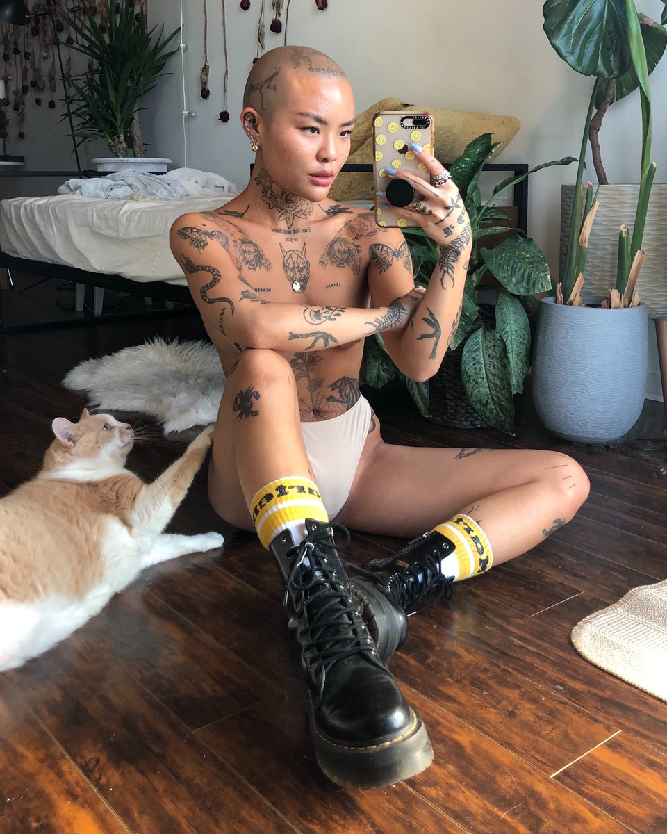 just a girl and her cat