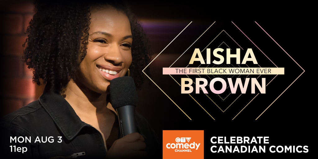 justforlaughs's tweet photo. Don't miss @Aieeesha’s comedy special! 
Help raise money for the Emergency Relief Fund for Canadian Comedians, donate here : https://t.co/gjvNay4JfF and watch here:  https://t.co/wJPDnHQ5k2 https://t.co/ac3NgyHf0H