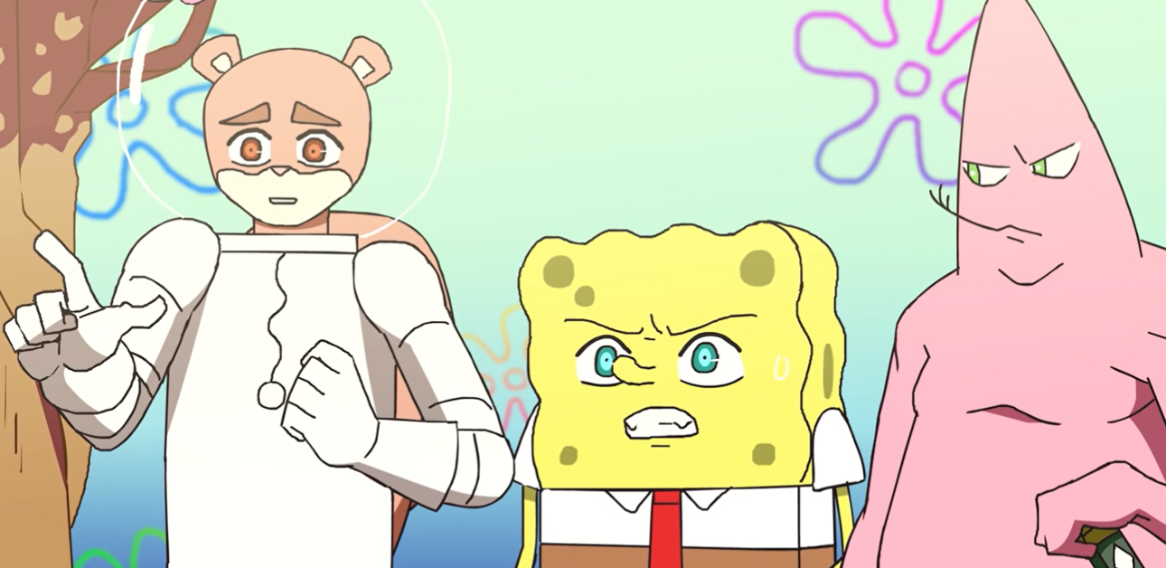 Fã reimagina Bob Esponja como um anime de luta; confira