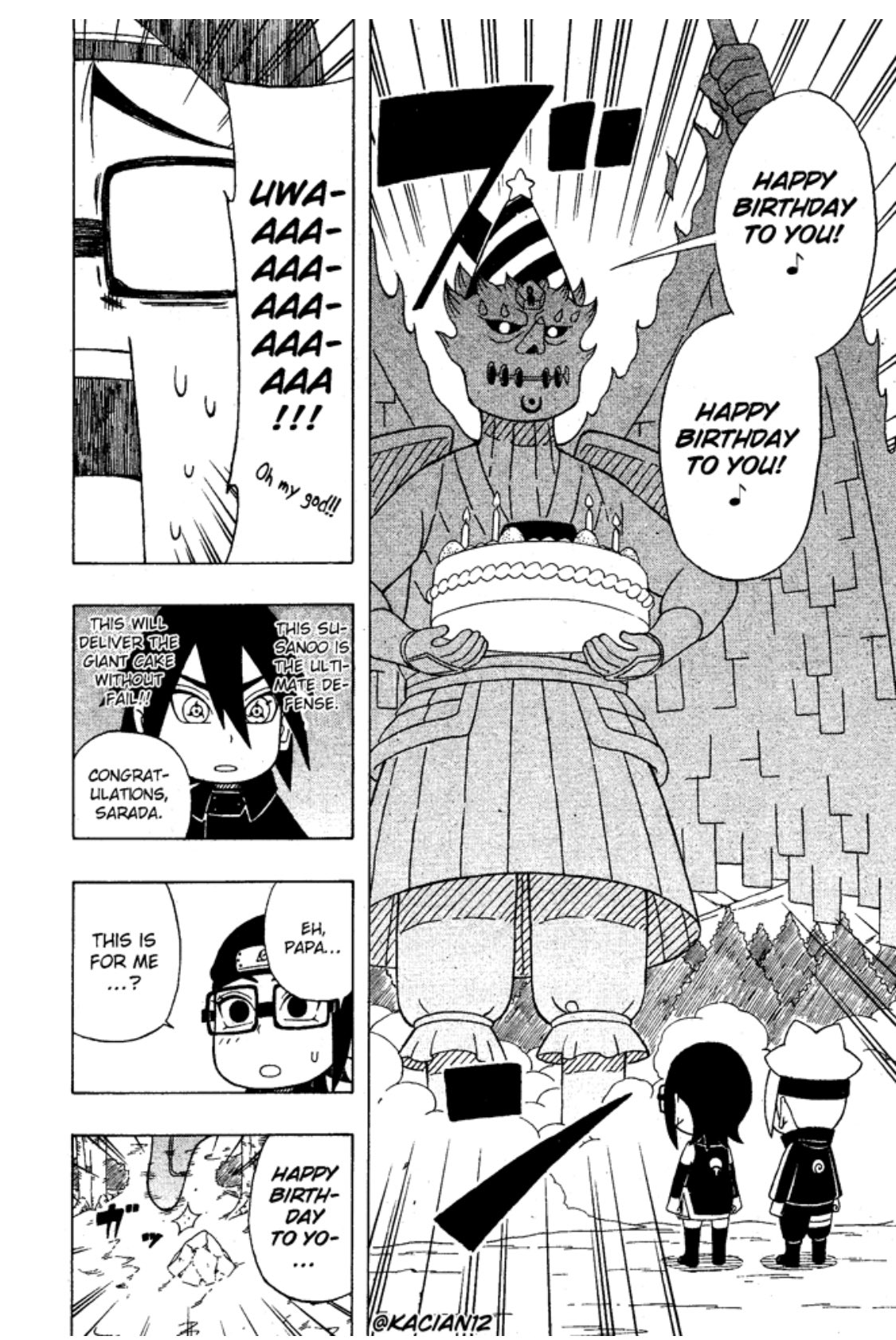 𝖒𝖆𝖘𝖙𝖊𝖗 𝖔𝖋 𝖈𝖔𝖒𝖕𝖑𝖆𝖎𝖓𝖙𝖘 Freenaruto When It Was Sarada S Birthday In Boruto Sd And Sasuke Had Susanoo Bring The Cake But It Was Dropped And Then Sakura Dropped The Replacement Cake