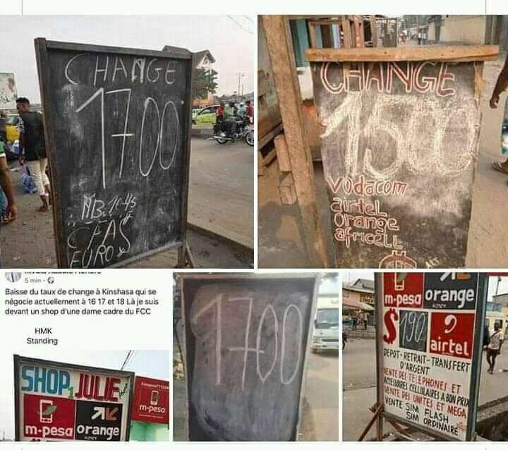 FerdinandLomena's tweet photo. Baisse de taux de change, nous savons qui sont derrière cet escroquerie talibane, l'histoire retiendra qu'en janvier 2019 après la publication des résultats des élections, ces escrots s'étaient comporté de la même manière. https://t.co/MW272YHOIq