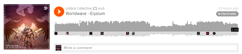 UmbraCollective's tweet photo. A big thank you goes out to @Au5music for supporting @WorldwaveMusic's Elysium, featured on Return From The Ashes! https://t.co/y96e2FBCwA