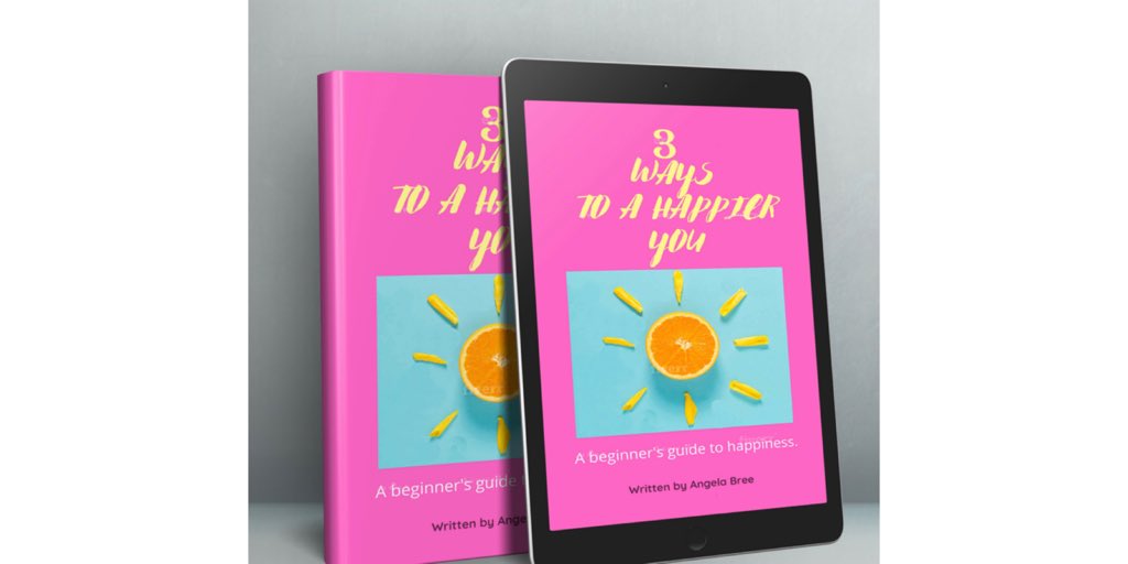Theangelabree's tweet photo. I’m so excited to share my first self-published book with all of you. It’s available on Amazon in paperback or kindle. In need of a mood booster? Learn about how can live a happer life.  #WritingCommunity 
#authors 
#writersoftwitter 
https://t.co/WPmErnfVDr https://t.co/Ba7uJXno6X