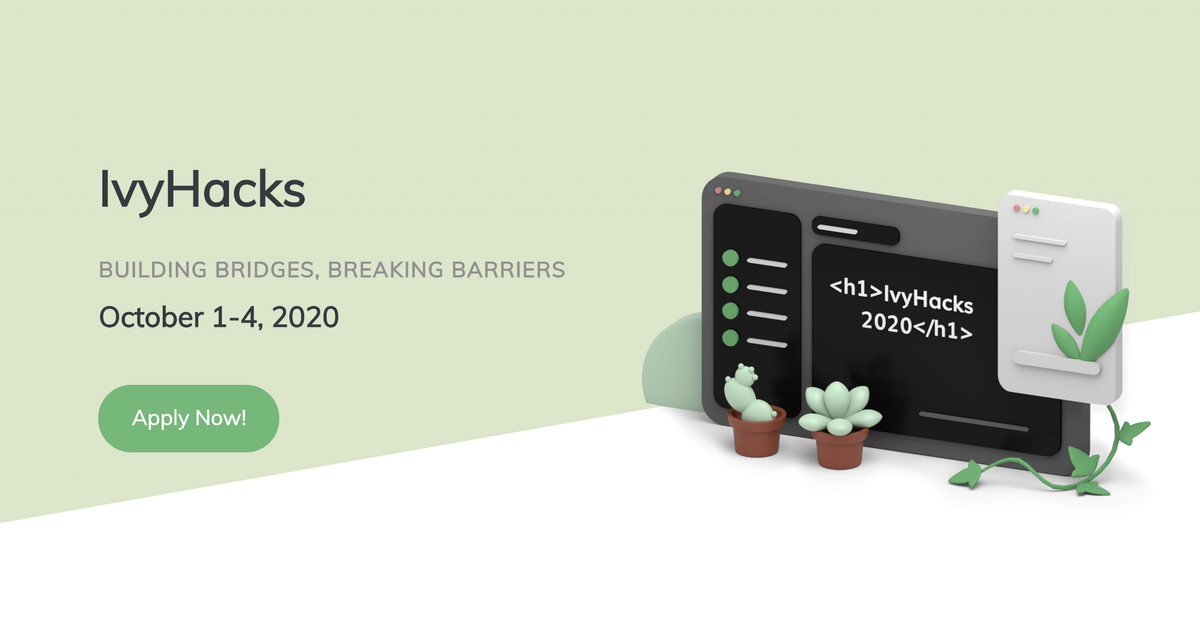 catherinehyeo's tweet photo. Super excited to launch @ivyhackathon: your favorite hackathons are back—this time, together in 1 ultimate experience! https://t.co/gGKerPYQGM

Join us for the 1st-ever IvyHacks, organized with ❤️ by students from 6 unis. 4 days, free, let’s build bridges &amp; break barriers 🌉 https://t.co/8Ris0Klj3j