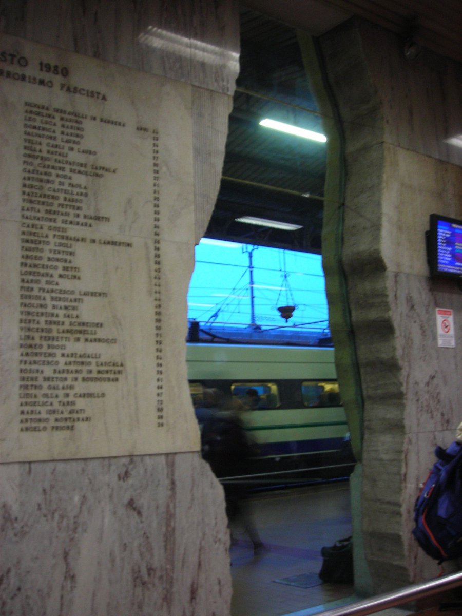 Then go inside the waiting room and look at the list of names of the 85 people who perished that day and remember, as it says on the memorial, and as I will explain in the continuation of this thread tomorrow, they were the victims of fascist terrorism >> 25