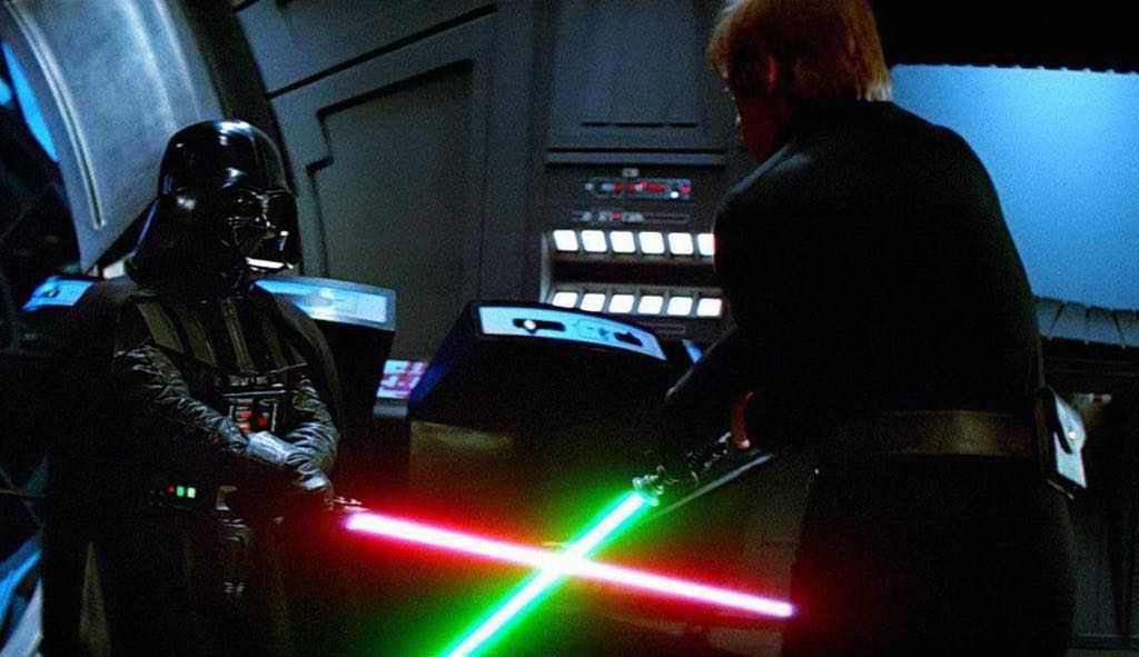 Number 1: Vader vs Luke. It’s my favorite lightsaber duel from the OT. It’s emotional. Raw. You feel the conflict in both Vader and Luke. The cinematography is amazing, and Palpatine’s laugh always makes me shiver. It’s just amazing.