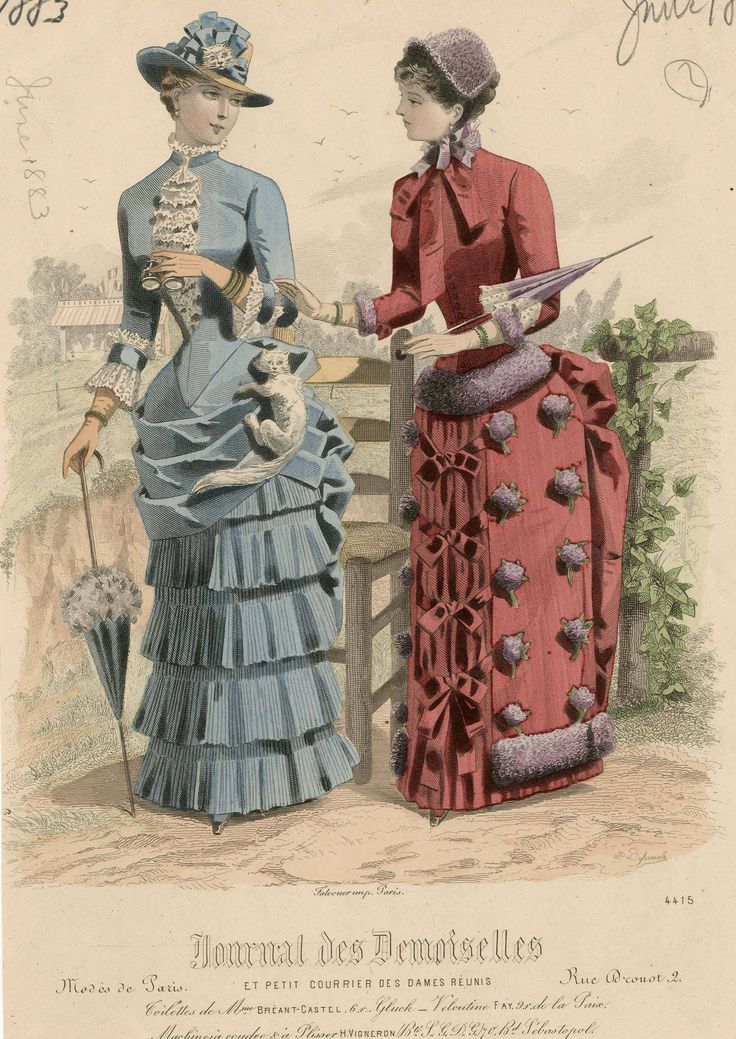 Much of this etiquette was passed by word of mouth, but books also gave specific rules for dressing, as did fashion magazines. So whether a lady was preparing for an evening at the opera or a quiet vacation, there was little doubt as to what sort of clothing she ought to wear.