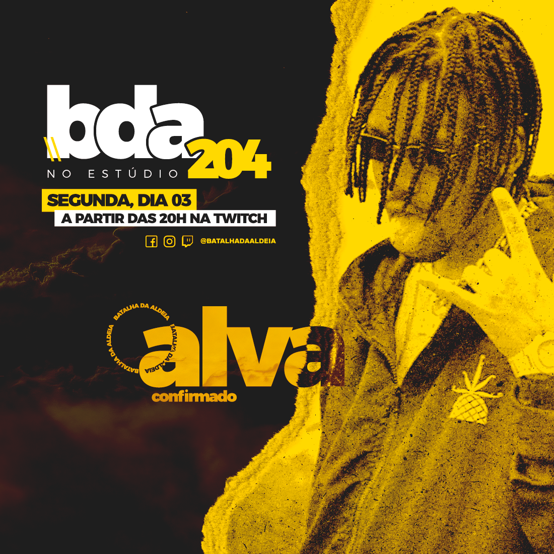batalhadaldeia's tweet photo. ÚLTIMO CONFIRMADO!🔥
⠀
@alvaflex estará mais uma vez batalhando na Aldeia. Apresentador do Talk & Play, e da própria BDA na versão digital, o MC quer um título pra chamar de seu!
Qual o seu favorito pra amanhã?
⠀
#bda #freesstyle #bda204 #alvanabda https://t.co/Hn6TurhWSO