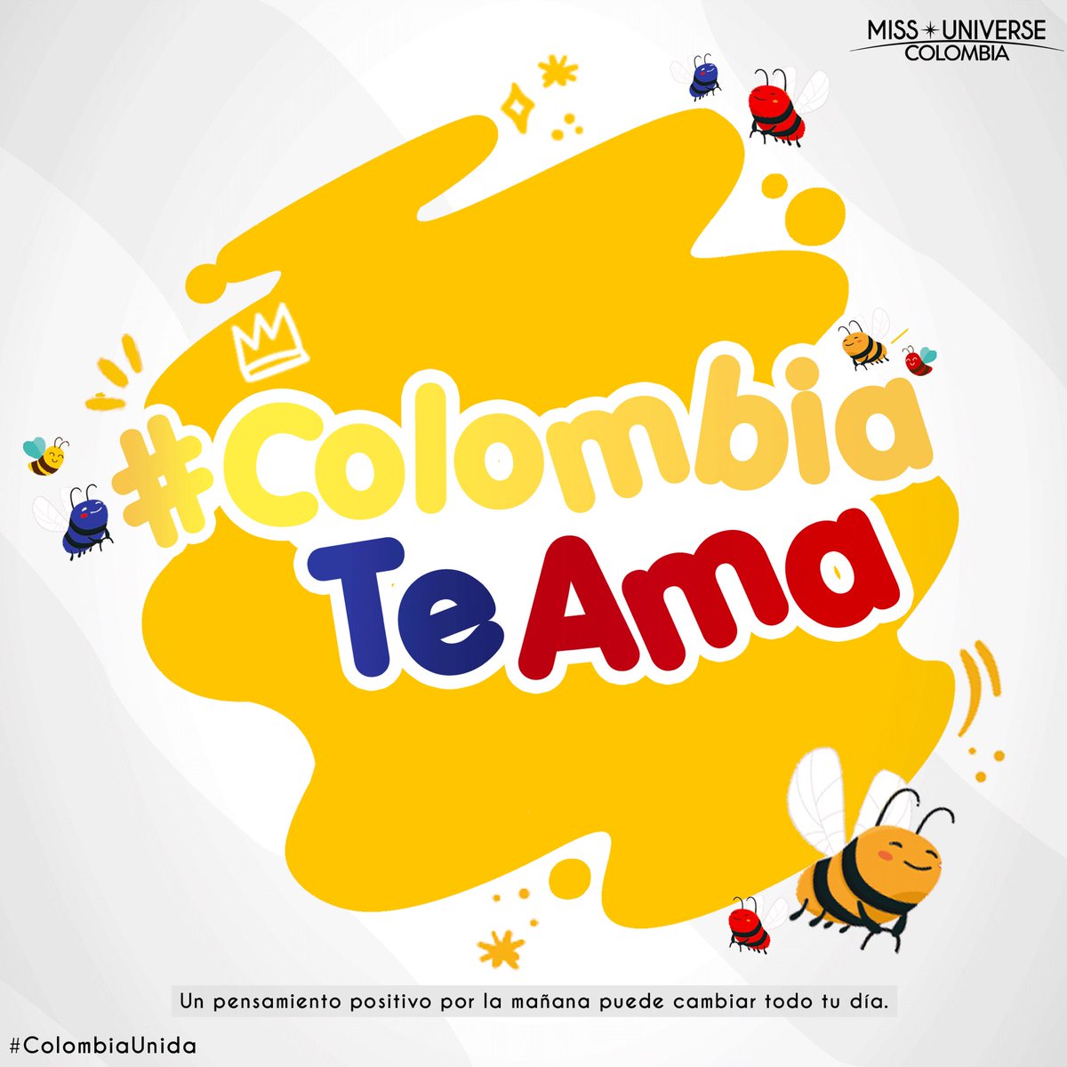 La organización Miss Universe Colombia®️ en cabeza de su presidente @natalieackermann ha decidido implementar el día LUNES como el día positivo de nuestro país y el universo. 
Tagueanos en tus historias y post positivos acompañadas de los hashtag #ColombiaUnida y #Colombiateama .