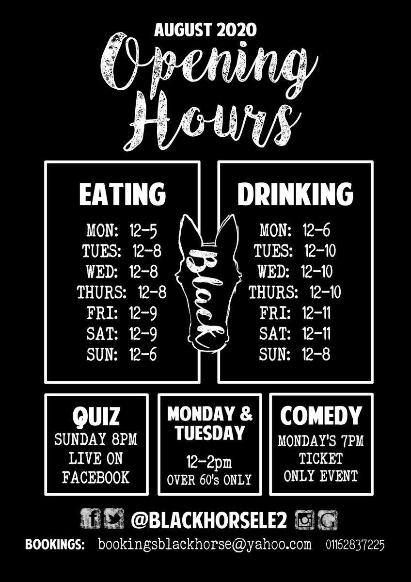 BlackHorseLE2's tweet photo. Starting Tuesday From Noon
#missedyou #oubs #ukpubs #pubsmatter #leicester https://t.co/NC4gQpzsfb
