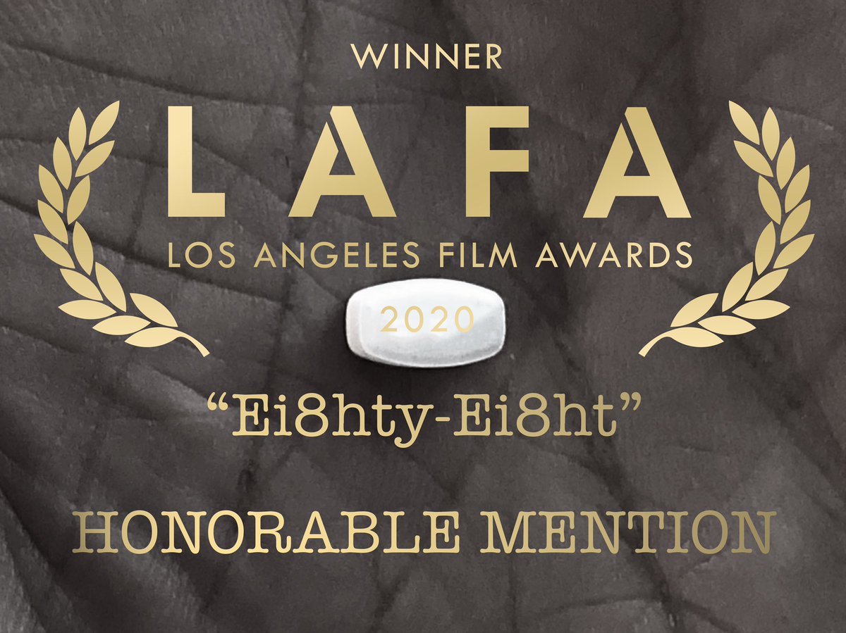 🌿♾♾🌿: @lafilmawards - THANK YOU! Thanks so much! July 2020 was an amazing experience at Los Angeles Film Awards! #LAFA #LAFA20 #LAFA2020 #LosAngelesFilmAwards #HonorableMention #FilmAward #FilmAwards #accolade #accolades #laurel #laurels #winner #Ei8hty_Ei8ht #ShortScreenplay