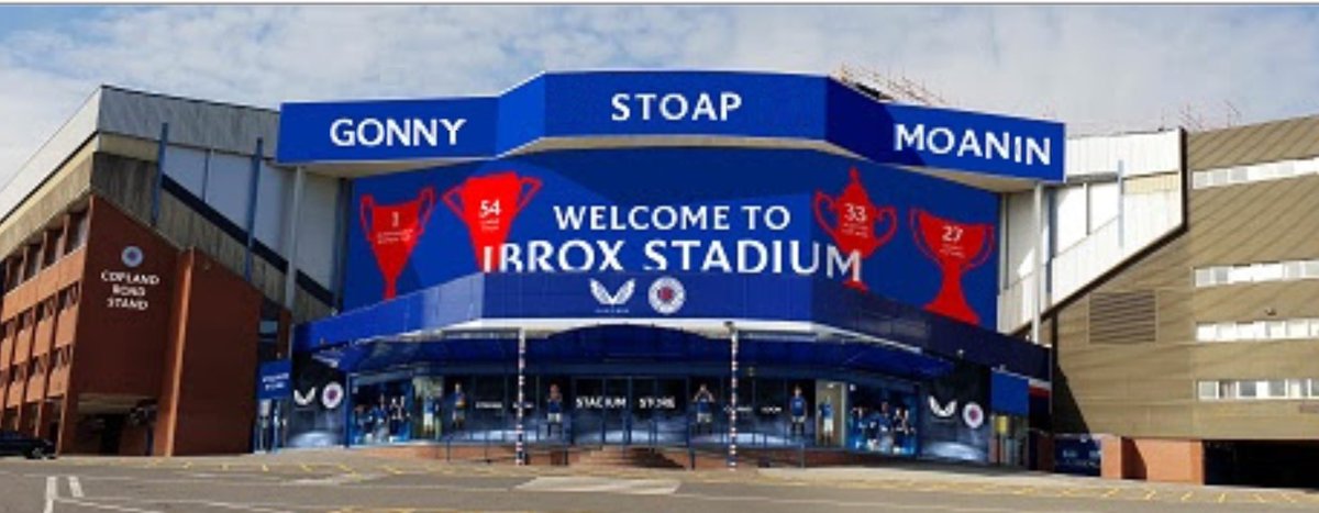 RangersFACTS's tweet image. New signage added to Ibrox this afternoon....