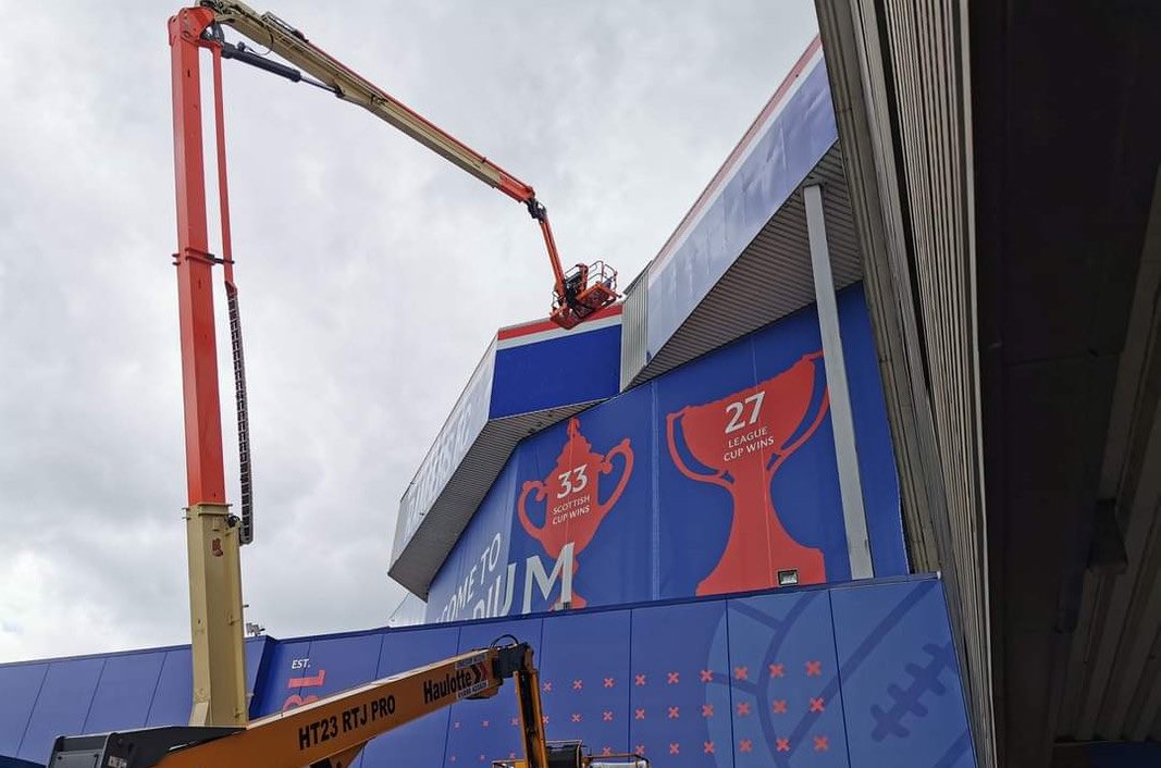 RangersFACTS's tweet image. New signage added to Ibrox this afternoon....