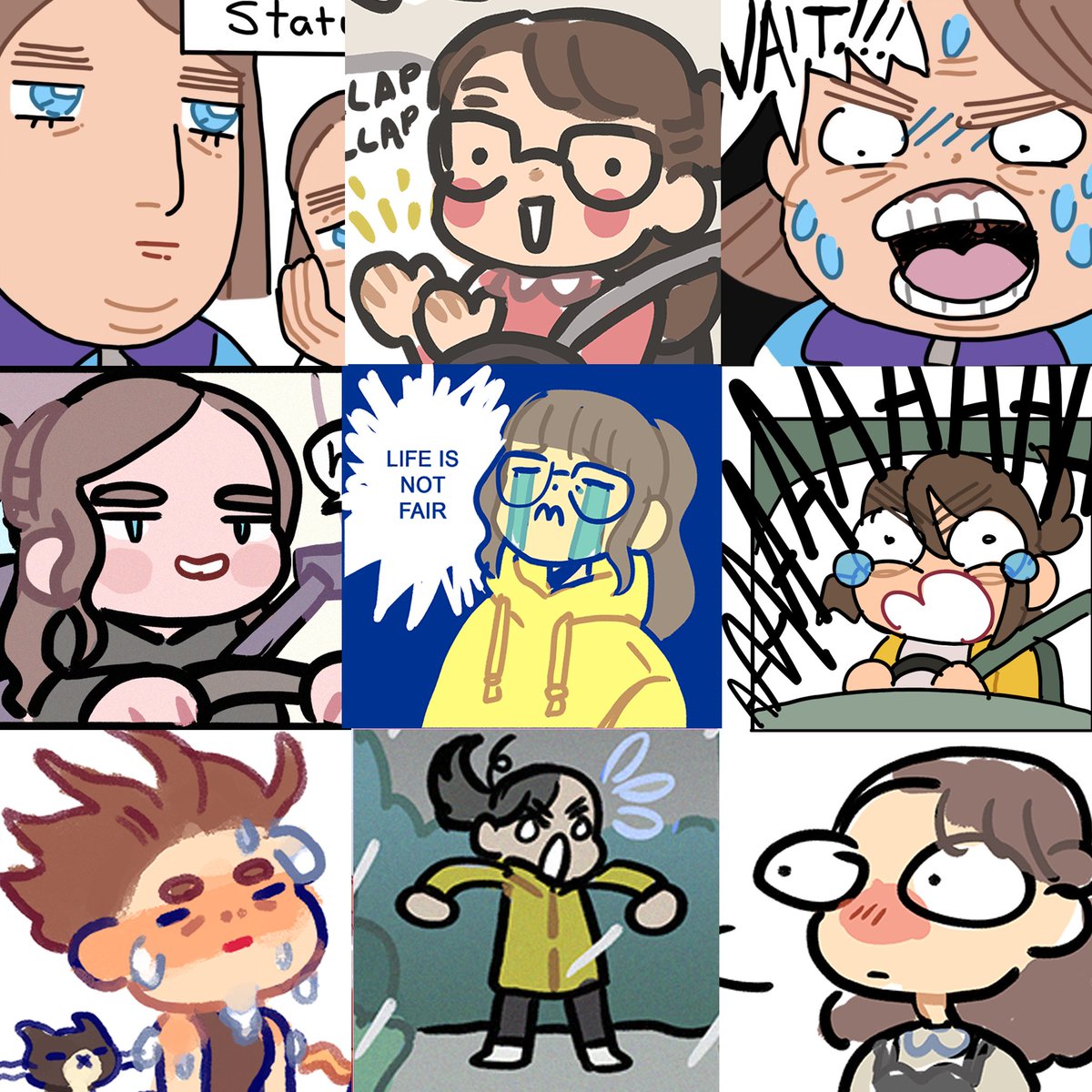 #faceyourart but it's all shitty drawings of myself 