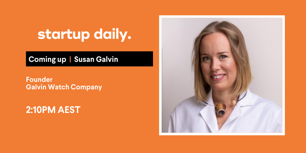 StartupDailyANZ's tweet photo. The first female-founded micro watch company in Australia is Galvin Watches and founder Susan is getting ready to launch its first round of funding on @kickstarter. She joins us on @ausbiztv https://t.co/8ZEYaFt9gf