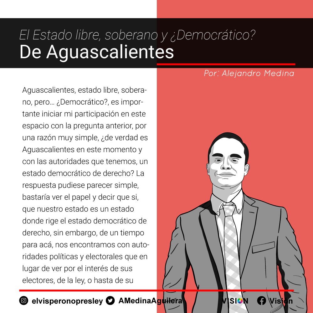 VisionJoven4's tweet photo. "El Estado libre, soberano y ¿Democrático? De Aguascalientes."
Por: Alejandro Medina Aguilera (@AMedinaAguilera )
#Vision #VisionJoven #PoliticaJoven #Aguascalientes https://t.co/LqHNhivOdn