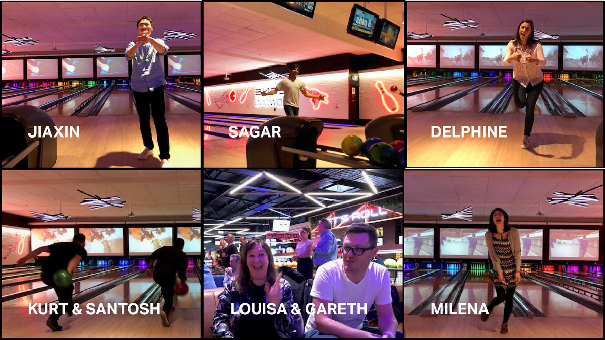 Well bowl us down if we didn’t have a full-on Tech Week and decide to let loose by hitting some pins on Friday night!
Fun times had by all. Now, back to the serious business of enhancing billions of lives through the power of geography…

#orbica #workhardplayhard