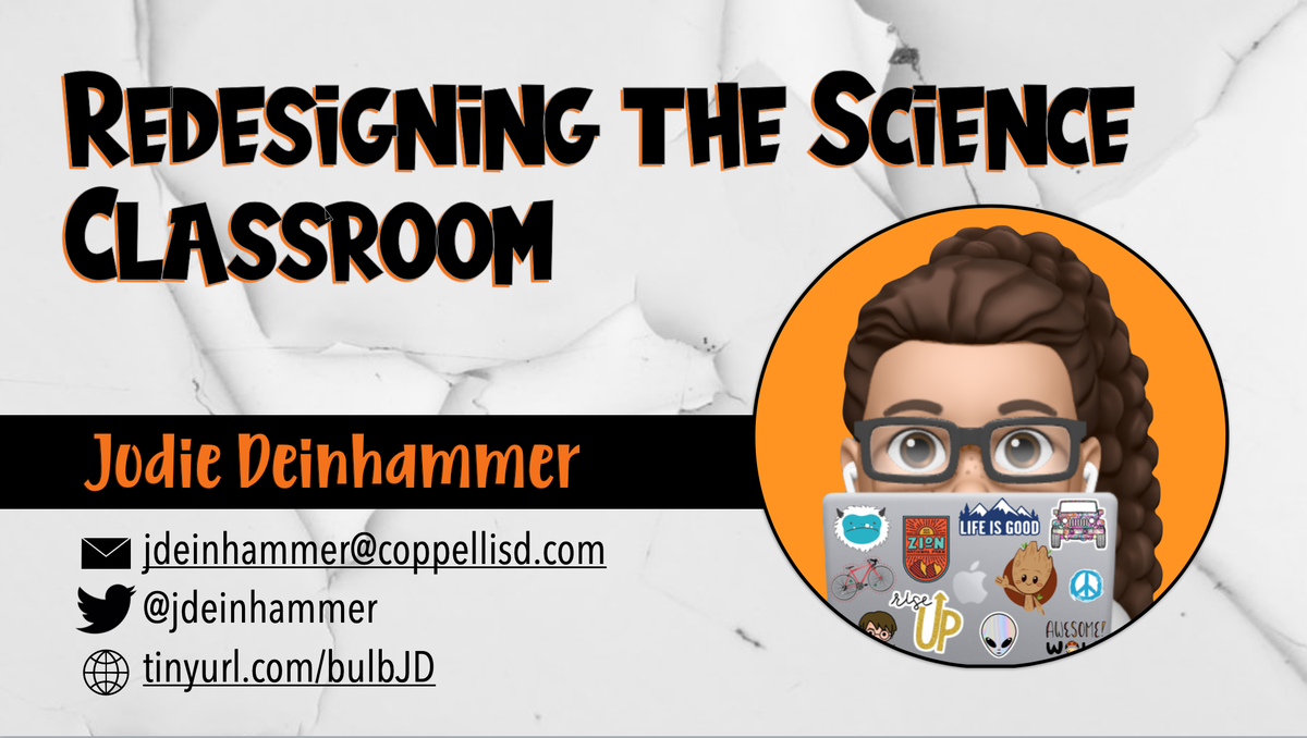 jdeinhammer's tweet photo. Looking forward to sharing how I plan to redesign my science classroom with Maine educators this week! #edtech207 #SummerTech20 https://t.co/1EjibrEtcf