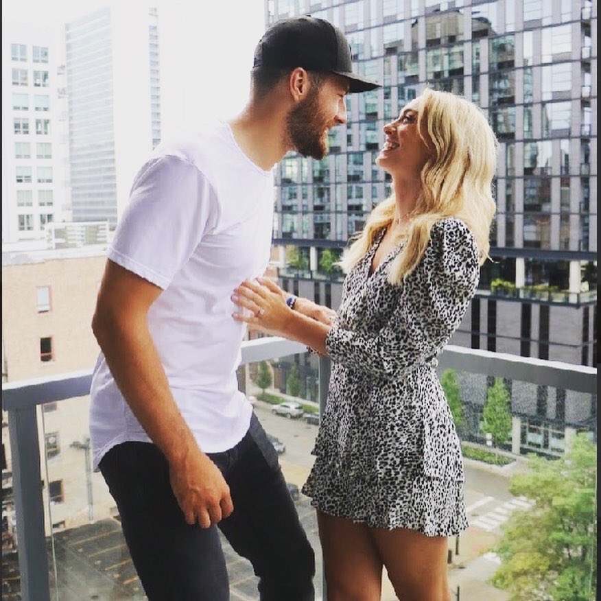 StefGrewe's tweet photo. Cheers to forever for these two! Congrats Alec &amp; Maddie 💍💙 https://t.co/ZA1G3Rgni3