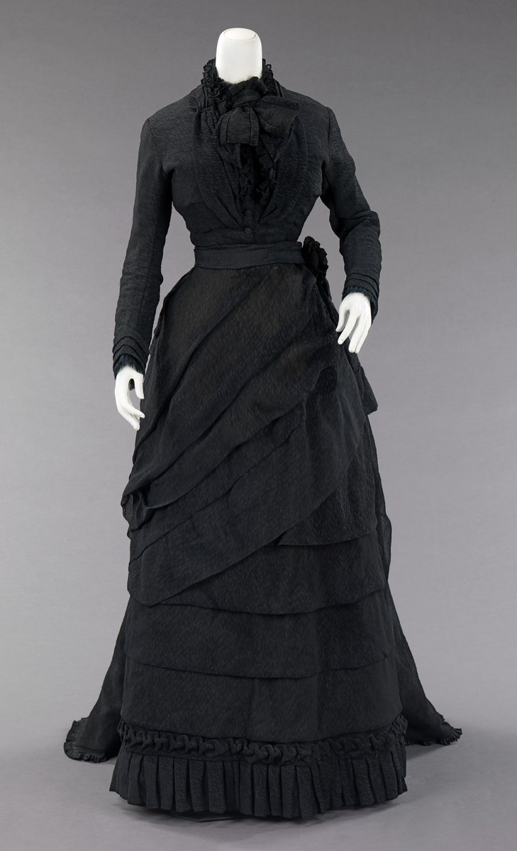 MOURNING DRESS: Women in mourning were expected to alter every bit of their usual attire for widowhood, although in practice, by the end of the 19th century the rules for mourning dress were not quite as strict as some etiquette books would have us believe.