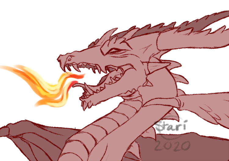 Starichampion's tweet photo. Doing some dragons for #smaugust2020 #Smaugust https://t.co/apRxOLg0GL