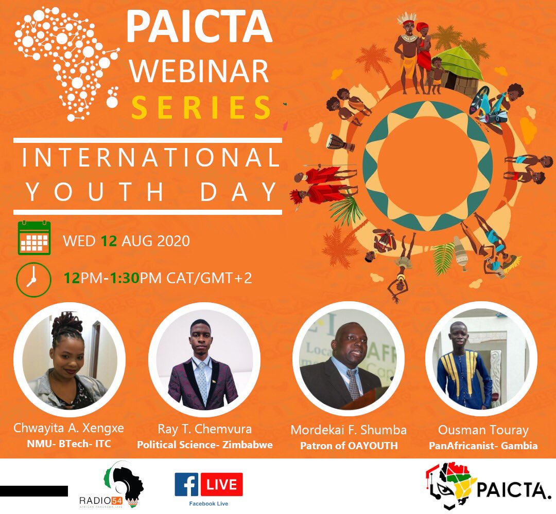 PAICTA is hosting an International Youth Day Event - you can also follow us on our Facebook page - wwww.facebook.com/PAICTA