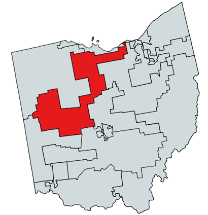 I ran into a few ugly ducks in Piedmont Park yesterday, so let’s look at Ohio’s 4th district today—one shaped like its own ugly duck. If there were a class on Gerrymandering 101, OH-04 would likely be one of the first districts taught. Here’s today’s  #DistrictOfTheDay.