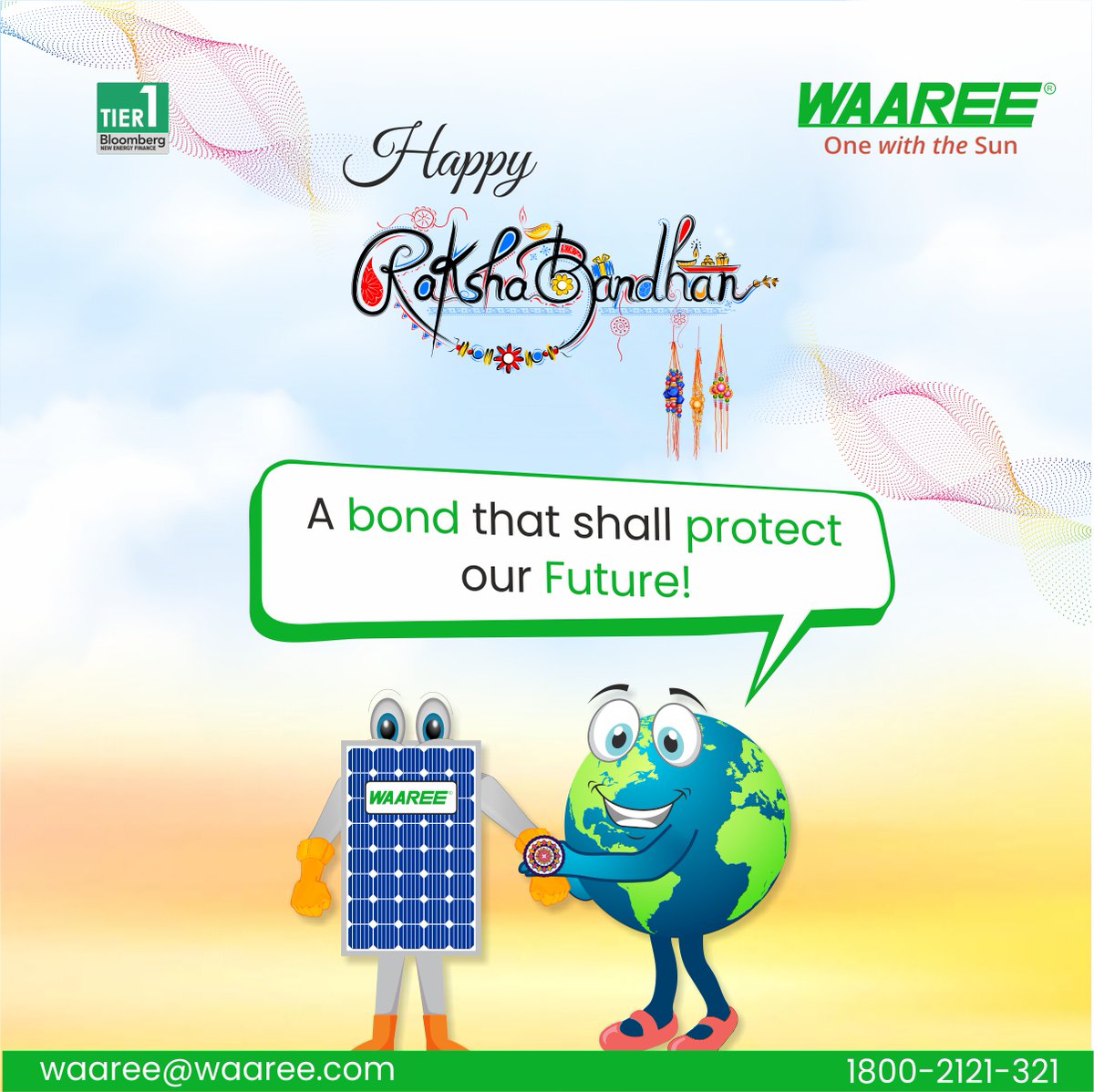 Waaree Energies wishes you a Happy Raksha Bandhan. #GoGreen  #solarpower #RakshaBandhan #RakshaBandhan2020 #solar #energy #cleanenergy #solarpv