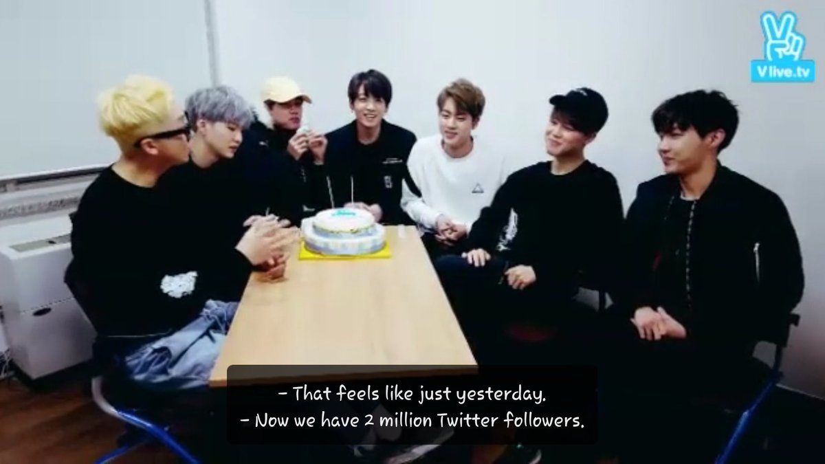1. Diff SS of  @BTS_twt 2M followers HYYH Pt 2 2. jhope’s 2M Follower edit!3&4. Extra pics: BTS did a VLive celebrating 2M followers and talked abt that photoshop of 2000 to 20,000