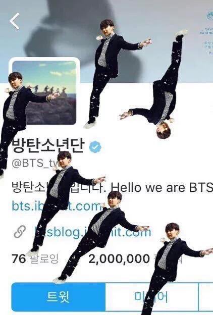 1. Diff SS of  @BTS_twt 2M followers HYYH Pt 2 2. jhope’s 2M Follower edit!3&4. Extra pics: BTS did a VLive celebrating 2M followers and talked abt that photoshop of 2000 to 20,000