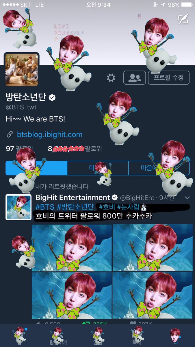 The rate  @BTS_twt was gaining followers picked up. They passed 8M, 9M, 10M, and 11M followers during LY:H.Hobi posted edits for 8M (Sept 7, 2017) and 9M (Oct 17, 2017) milestones...and those were the last Though, all members tweeted special gifs etc for 10M