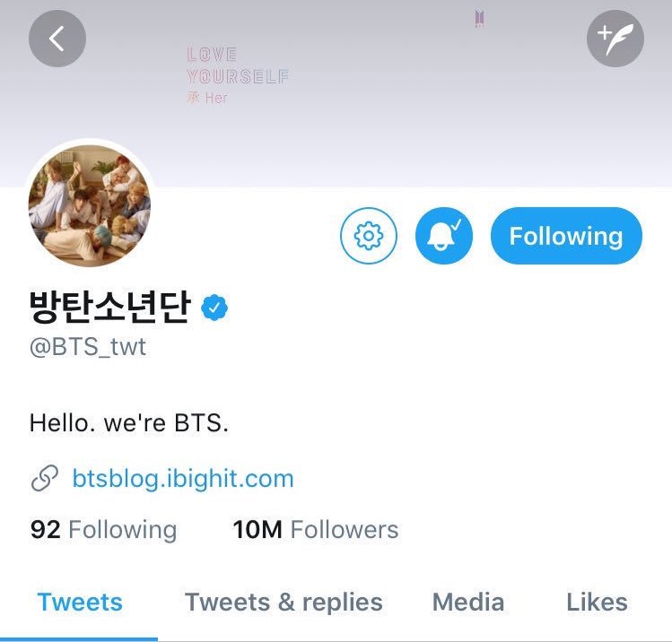 1. Adding in the  @BTS_twt reached 10M screenshot2. Also adding in the  @bts_bighit layout for LY:H because it was stunning