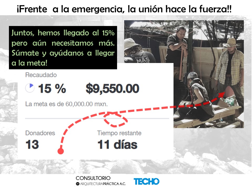 capmex_'s tweet photo. TRASLADA UN HOGAR

Gracias a ti hemos logrado recaudar el 15% de nuestra meta pero aún necesitamos más. 

Súmate compartiendo. 

@eldiadespuesmx  @TECHOMEXICO https://t.co/GeoAikz8Gk