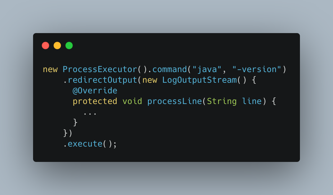 6/ Example of zt-exec's simplicity is you in almost a oneline can invoke a process and iterate over its output in a lambda.Doing that reliably with ProcessBuilder requires way more scaffolding. Thus zt-exec gets a +1 from here!