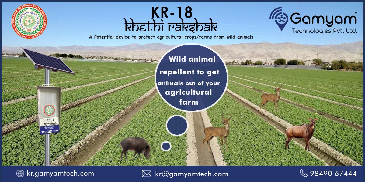 ABRConserv's tweet image. Wild animal repellent to get Wild animals out of your agricultural farm
Learn more: agrigamyamtech.com
Contact us @ 9849067444
#protectcrops #scareanimals #protectcropsfromanimals #wildanimalscarer #scarewildanimals #protectcropsfromwildboar #protectcropsfromnilgai