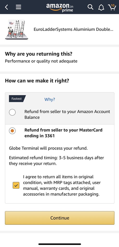 aniljena's tweet photo. @AmazonHelp @amazonIN, Quite dissatisfied with your service. Item delivered on 30th June, requested return on 1st July, still waiting for my money back. Multiple calls (5 calls) emails going to deaf years. Unlike of Amazon,  See attached... https://t.co/DemXR48sbl